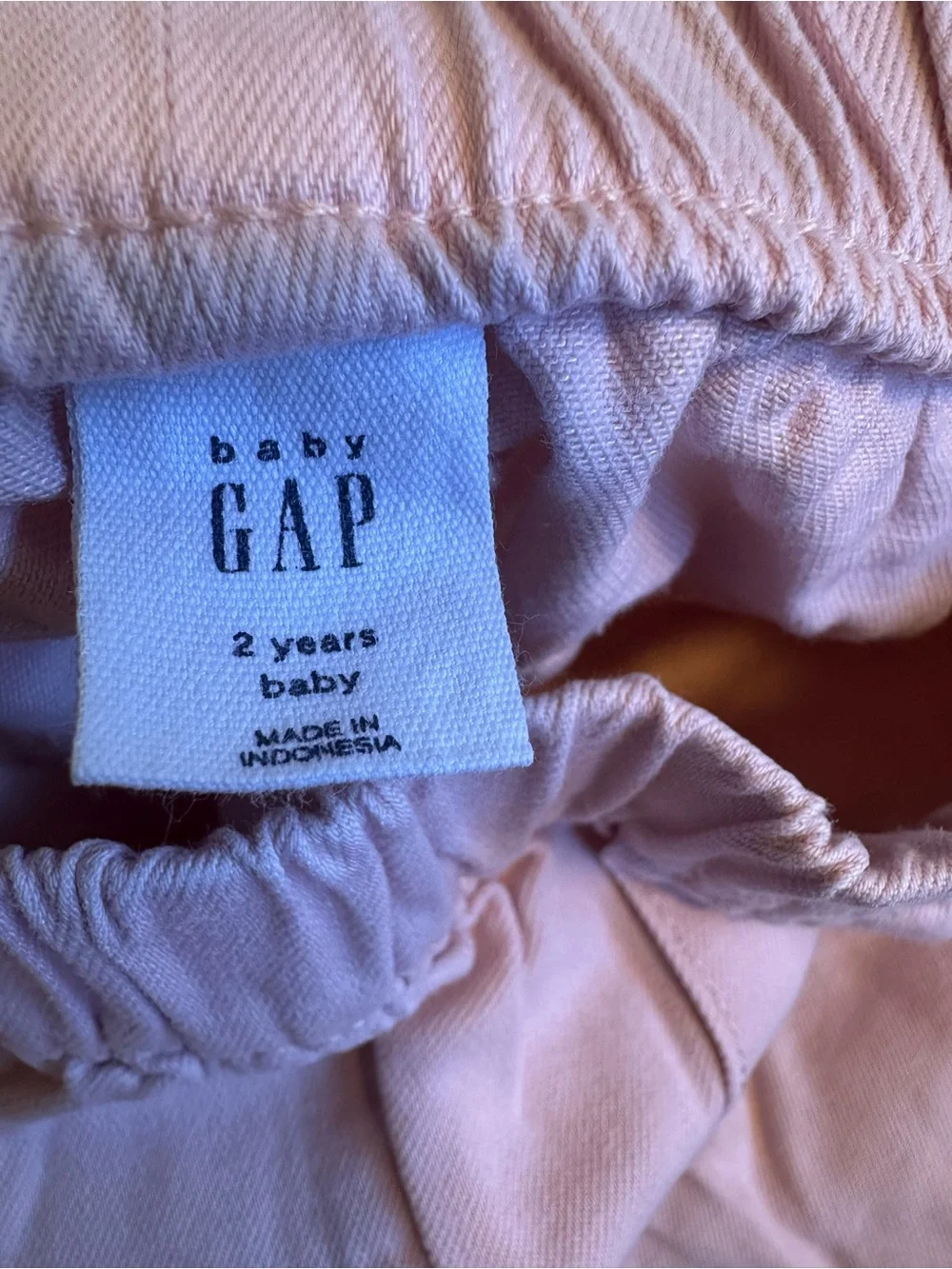 GAP Light Pink Elastic-Waist Jogger Pants